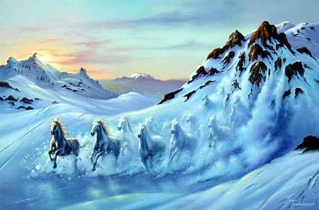 tres jolis les chevaux au galop !